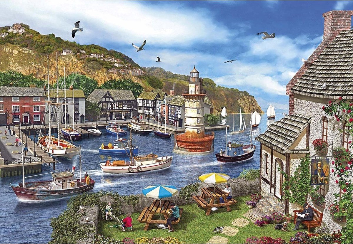 Gibsons - Lighthouse Bay (door Dominic Davison) - 1000 stukjes 68×49cm (b×h) - Legpuzzel voor volwassenen