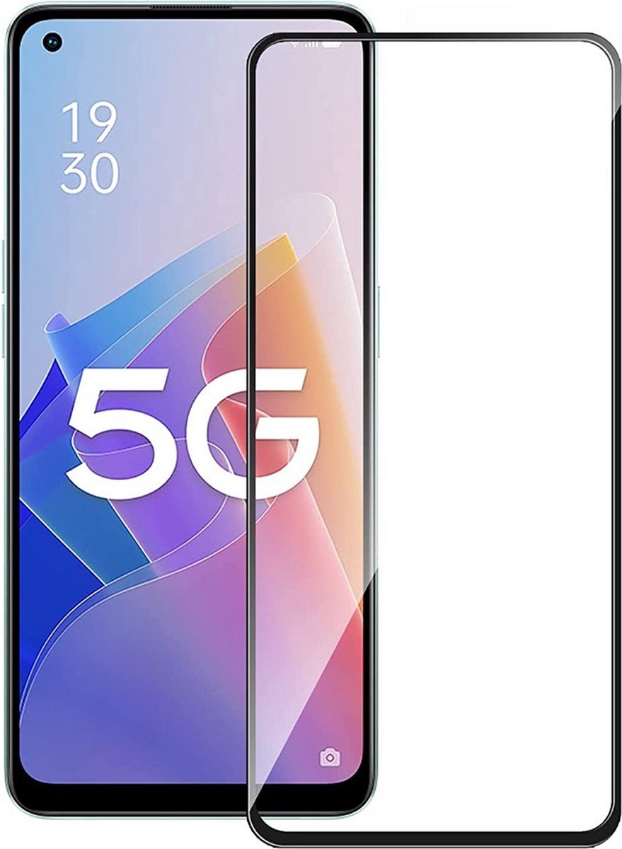 LuxeBass Full Glas screenprotector geschikt voor - Oppo Reno 8 - Transparant - Volledige dekking - Premium Glas - beeldscherm - scherm - tempered glas