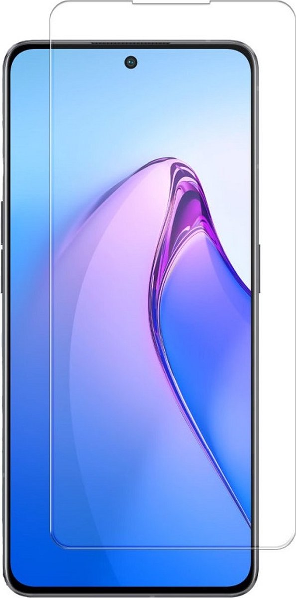 LuxeBass Tempered screenprotector geschikt voor Oppo Reno 8 5G - Transparant - Gehard glas - scherm beschermer - beeldscherm - scherm - tempered glas