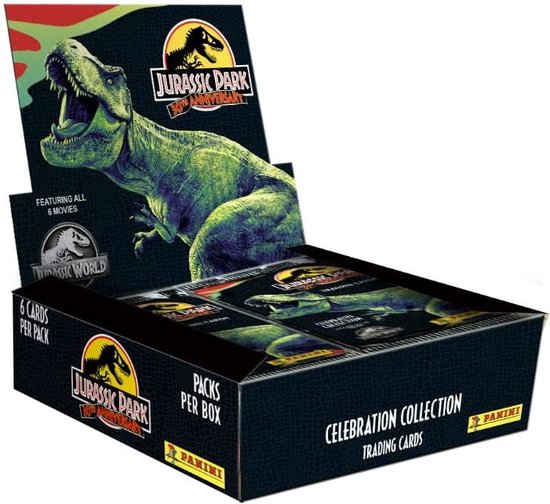 Jurassic Park 30e anniversaire Cartes à Trading Célébration Collection Flow Packs Présentoir (24)