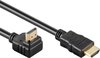 HDMI kabel - 90° haaks naar boven - HDMI 2.0 (4K 60Hz + HDR) / zwart - 1 meter