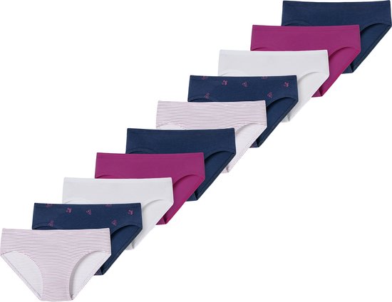 Schiesser Lot de 10 slips / slips 95/5 en Cotton biologique Filles