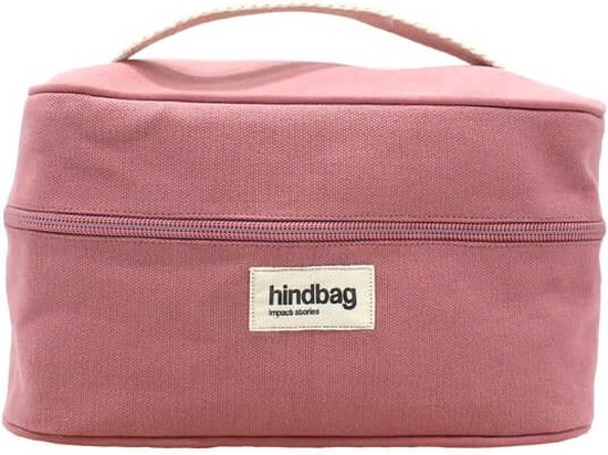 Hindbag toilettas Gaspard - Roze - Biologisch GOTS katoen