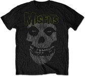 Misfits Heren Tshirt -M- Classic Vintage Zwart