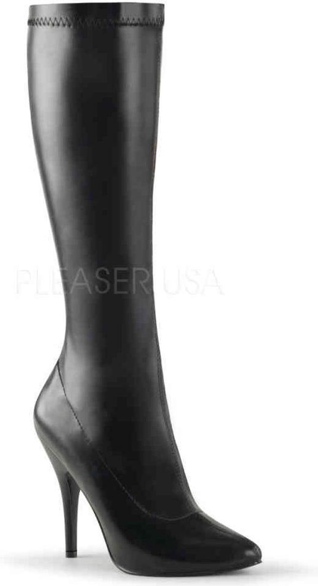 EU 38 = US 8 | SEDUCE-2000 | 5 Plain Stretch Knee Boot, Side Zip