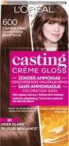 2x L'Oréal Casting Crème Gloss Semi-Permanente Haarkleuring 600 Cappuccino - Donkerblond