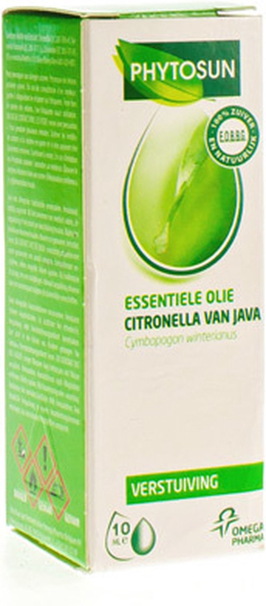 Goedkoopste Phytosun® Essentiële Olie Citronella Java – 10 ml – Zomer – Verstuiving & huid