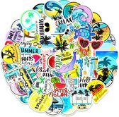 Summer Vibes Stickers - 50 stuks Zomer Stickers voor Volwassenen - Koffer Stickers - VSCO stickers