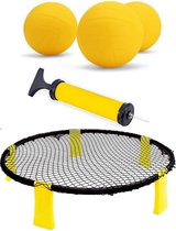 Miravo - Smashball - Roundnet - Roundball - Spikeball - balspel - Set met 3 ballen + pomp + tas