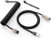 Câble spiralé Sounix avec étui - USB-C - Clavier mécanique - Câble - 1,5 Mètre - Zwart