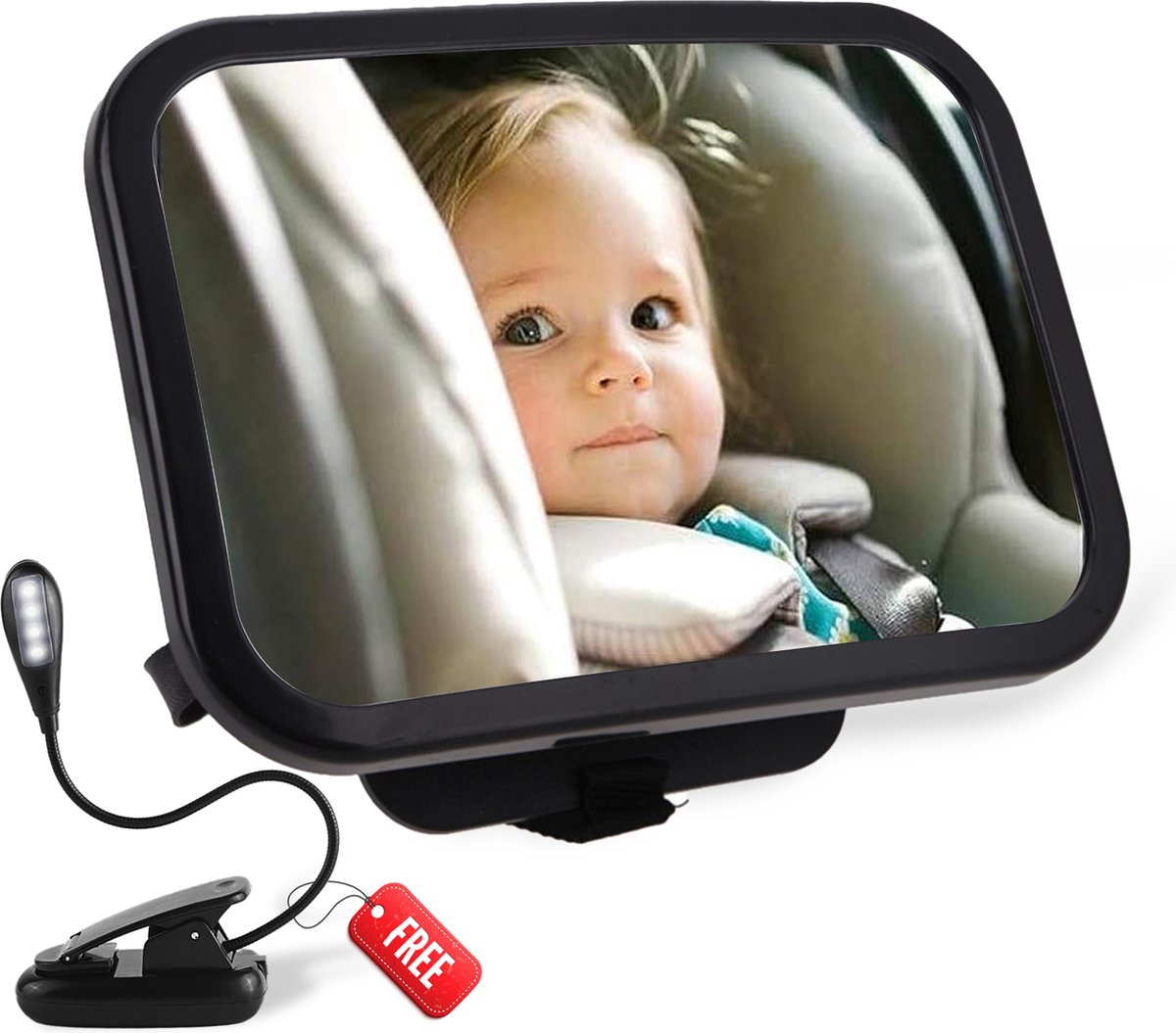Autospiegel Baby Verstelbaar - Achteruitkijkspiegel - Baby Spiegel Auto  Achterbank 