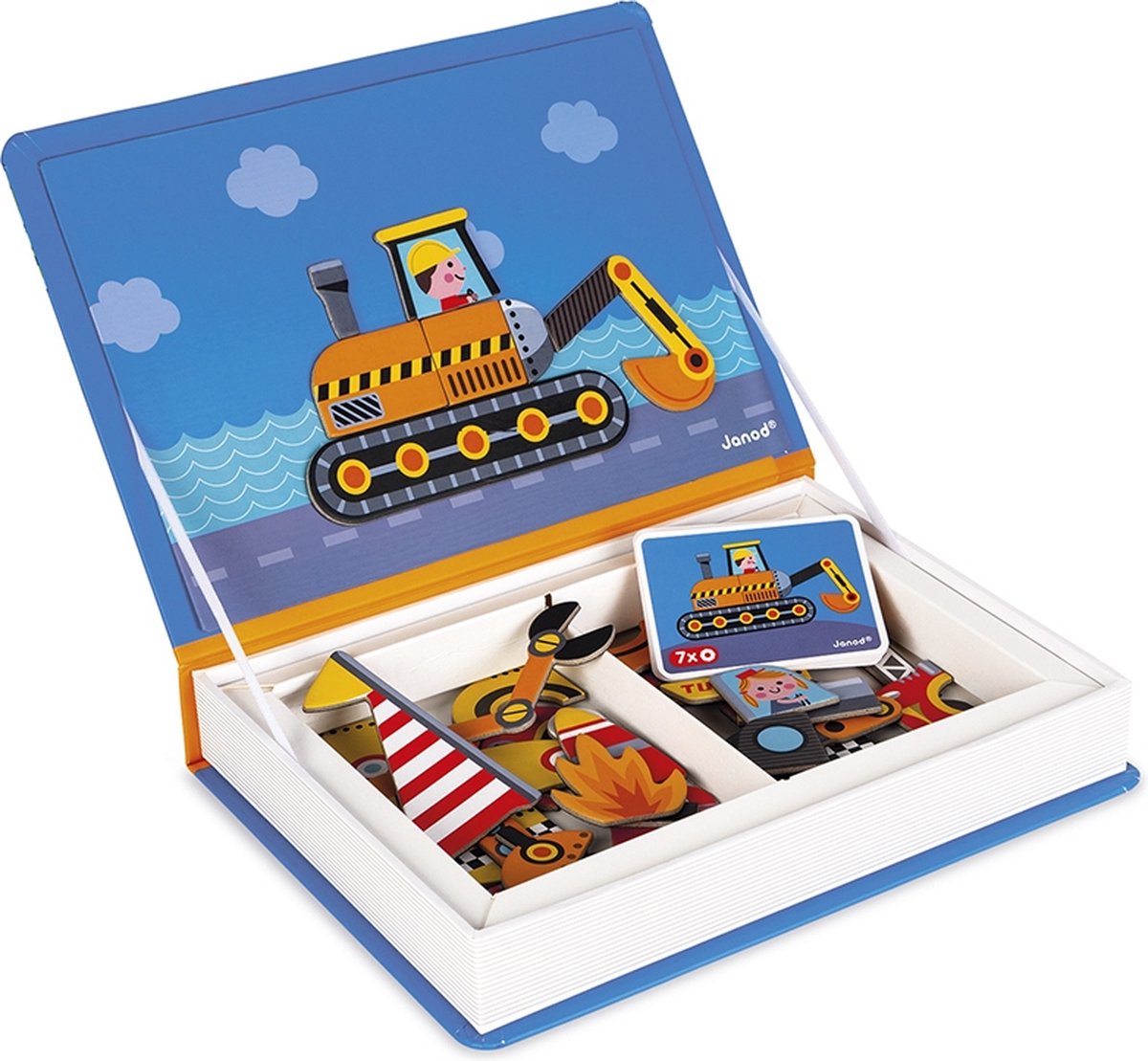 Janod - Magnetibook - Racers - Magneetboek Speelset — afbeelding 4