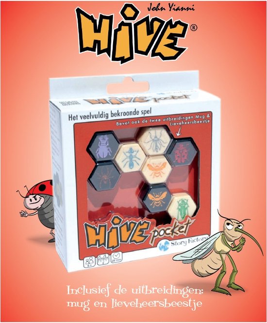 Hive reisspel Pocketspel - Incl. uitbreiding Mug & Lieveheersbeestje - Tucker's Fun Factory