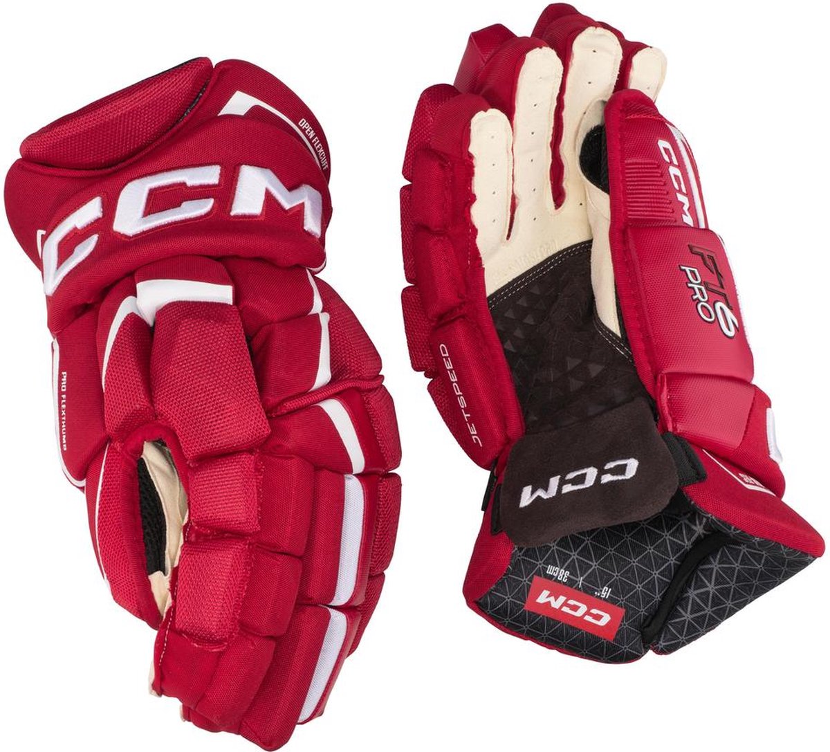 CCM - Jetspeed FT6 Pro - IJshockeyhandschoenen - Volwassenen - Rood - Wit - 13