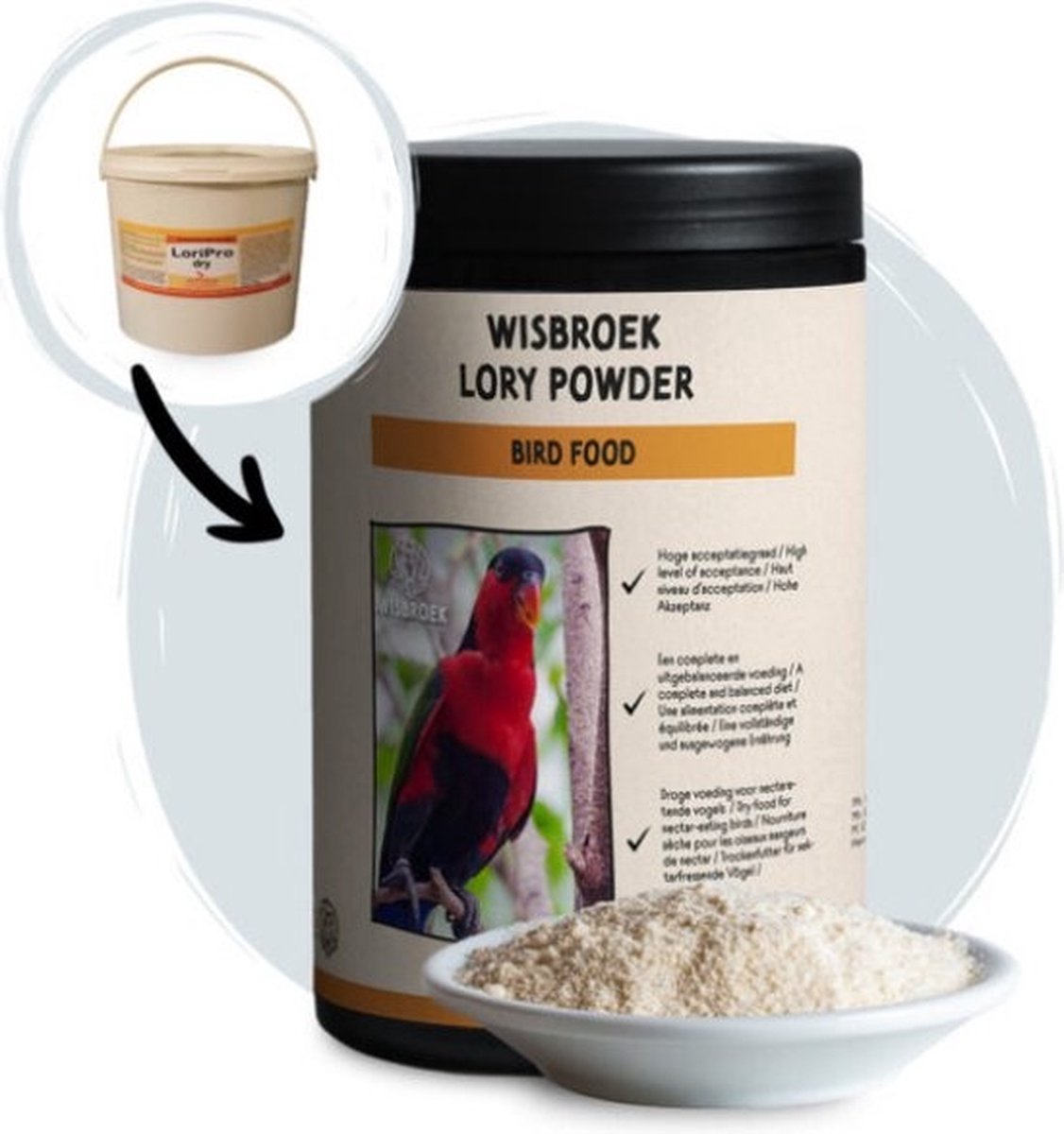 Lorypowder 800 gram - Lori - Vogelvoer