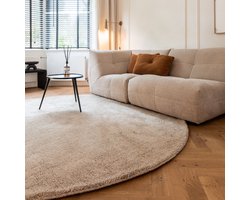 Rond berber vloerkleed Beige Nador - Rond 240 Ø - (XXL)
