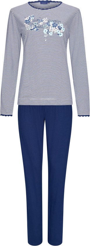 Pastunette Pyjama lange broek - 520 Blue - maat 38 (38) - Dames Volwassenen - 100% katoen- 20232-134-2-520-38