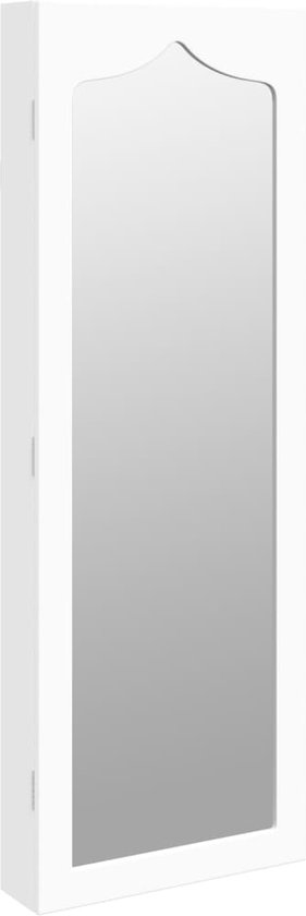 vidaXL Sieradenkast met spiegel wandgemonteerd 37,5x10x67 cm