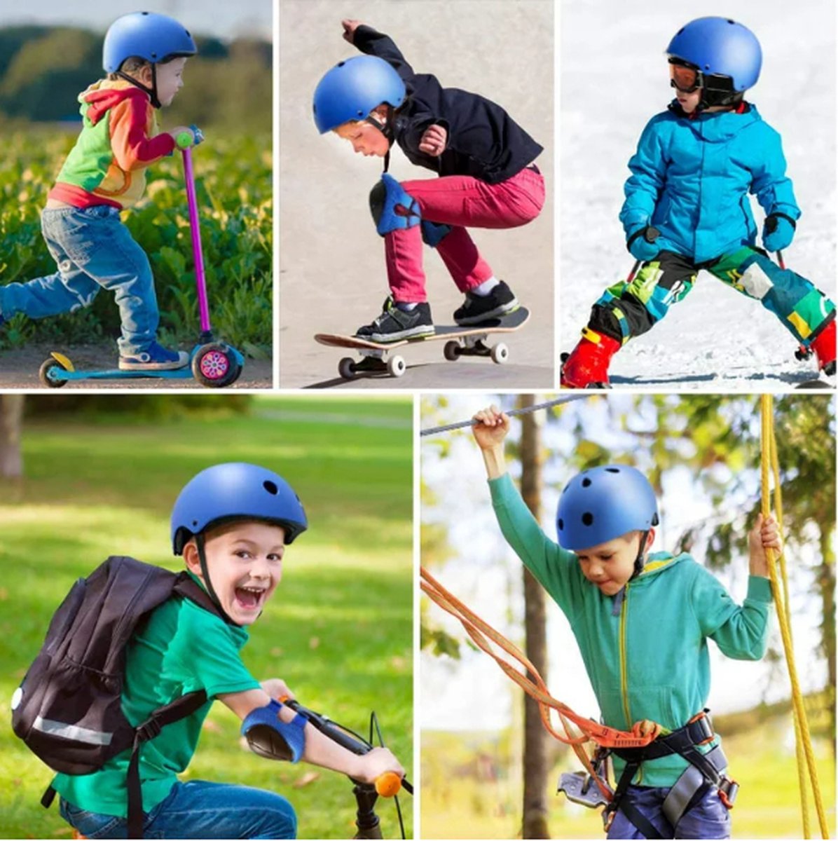 Hunta® Kinderhelm Maat S – Rode Verstelbare Fietshelm en Sporthelm – Voor Inline Skates, Rolschaatsen, Skateboarden en Fietsen — afbeelding 4