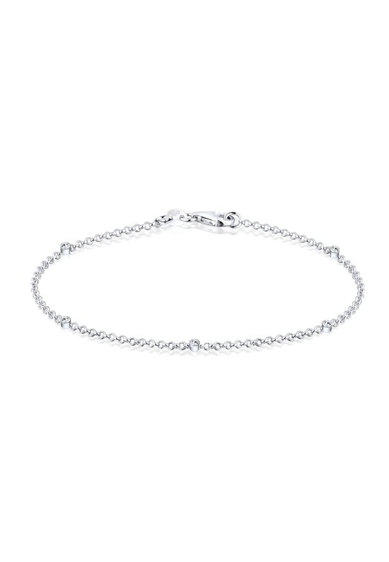 Elli Dames Armband Dames basis filigraan combineerbaar met kristallen in 925 sterling zilver