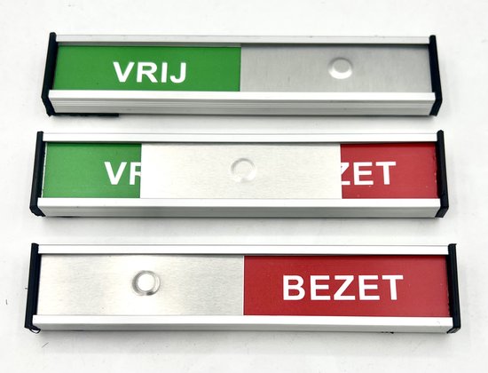 Foto: Schuifbordje vrij bezet 150 mm x 30 mm achterkant voorzien van dubbelzijdig tape 1 stuk deurbordje aluminium