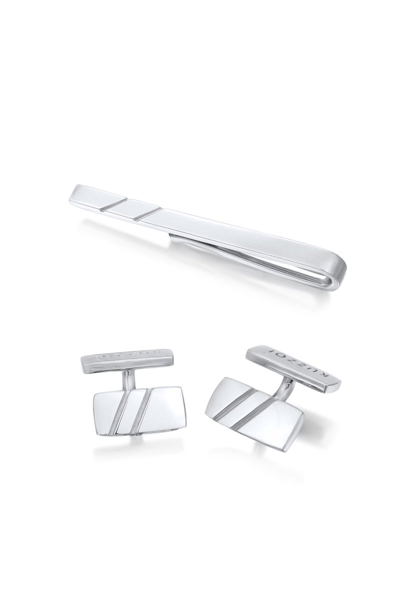 KUZZOI - Sieraden Set - Heren Set Zakelijke Manchetknopen in 925 Sterling Zilver - Heren
