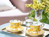 Nederlands Home tasses à expresso - Tasses à café turques - 2 personnes - 80 ml - Jaune