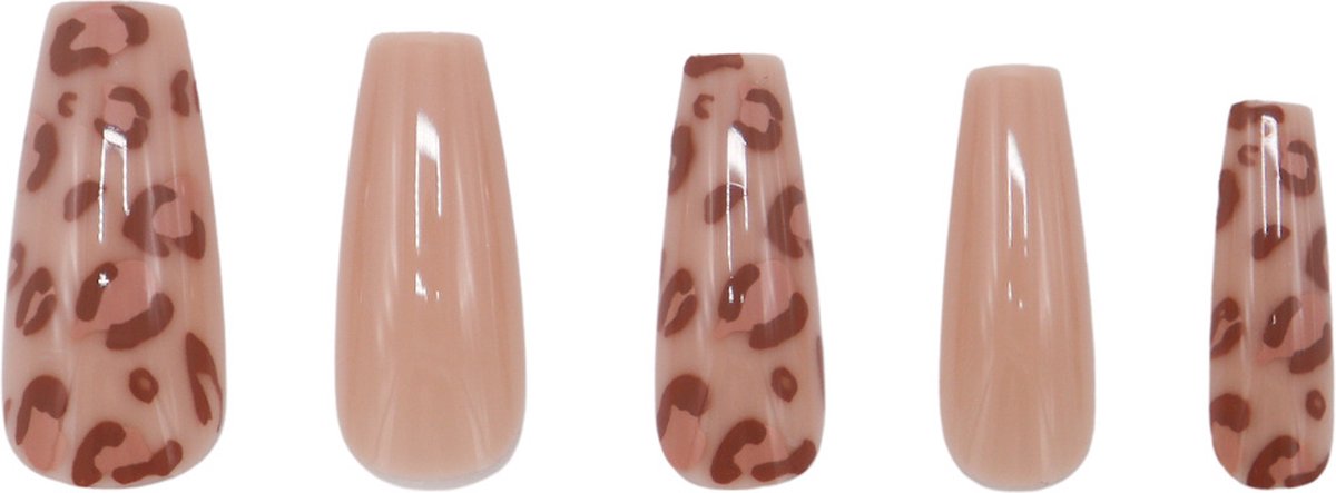 Goedkoopste Boozyshop ® Nepnagels Panther - Plaknagels Panterprint - 24 Stuks - Kunstnagels - Press On Nails - Manicure - Nail Art - Plaknagels met Lijm - French Nails
