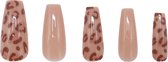 Boozyshop ® Nepnagels Panther - Plaknagels Panterprint - 24 Stuks - Kunstnagels - Press On Nails - Manicure - Nail Art - Plaknagels met Lijm - French Nails