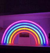 Neon verlichting regenboog - Rainbow - LGBTQ - Neon wandlamp - Neon ligt - Sfeerverlichting - Neonlicht - Neon lamp - Neonverlichting - Neon verlichting - Tafellampen - Verlichting - Kindertafellampen - Kinderlamp – Kinderkamer