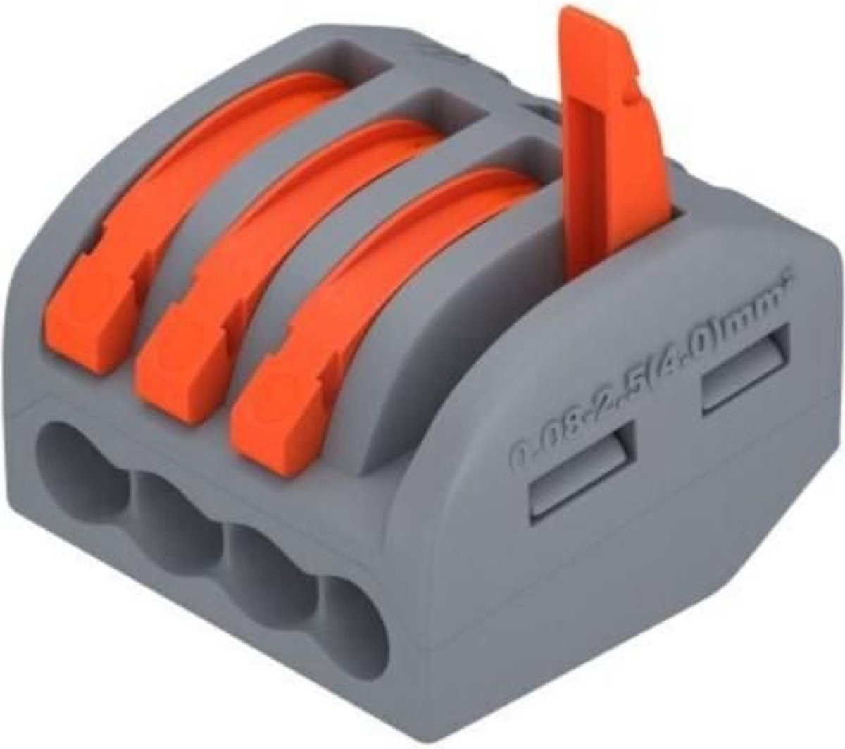Wago 4-weg toggle klemmenblok met kabelklem - Overig - SILUMEN