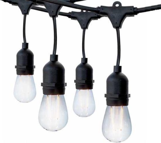 Guirland Guinguette LED 6m voor 10 E27-lampen (niet meegeleverd) - Overig - zwart - SILUMEN