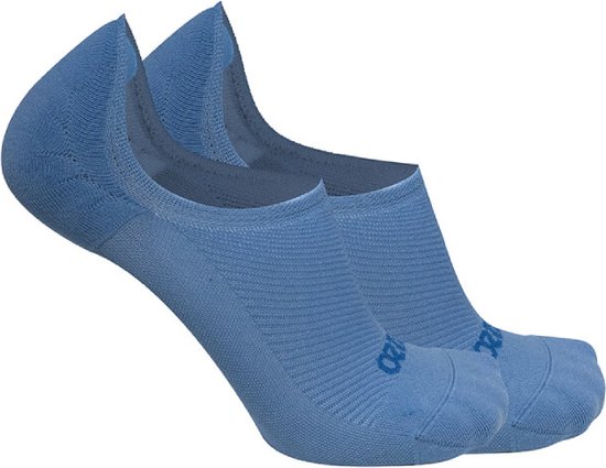 OS1st Nekkid comfort footies maat L (44-48) - blauw – siliconen hiel grip - lichte compressie – minimaliseert wrijving en blaren – naadloze teen – vochtafvoerend - antimicrobieel