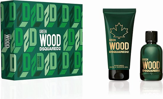 Dsquared² Green Wood Giftset - 100 ml eau de toilette spray + 100 ml showergel - cadeauset voor heren
