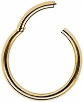 Titanium Piercing ring Goud- 6 mm - Dikte 1.2mm piercing helix - piercing oor - ring piercing- Anti allergie piercing - Ringetje geschikt voor Helix, Tragus, Septum, Lip, Neus & wenkbrauw piercing-