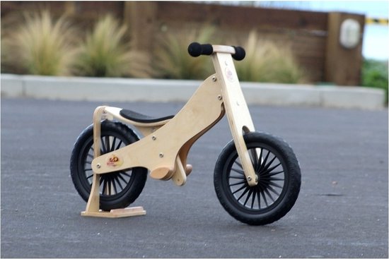Kinderfeets houten loopfiets klassiek vanaf 2 jaar - Naturel Hout — afbeelding 2