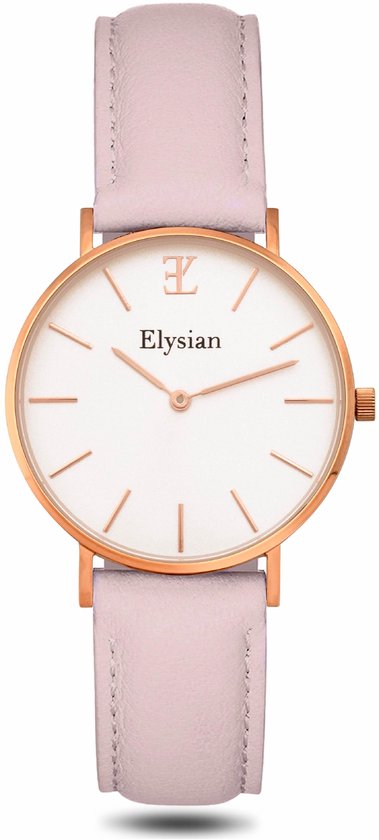 Montre Femme Elysian - Couleur or rose - Cuir rose - ELY01230 - Acier inoxydable - Ø 36mm