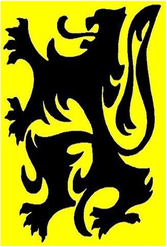 CHPN - Drapeau - Drapeau des Flandres - Drapeau Flamand - Drapeau Communauté Flamande - 90/150CM - Drapeau Belge - Drapeau de la België - Flandre