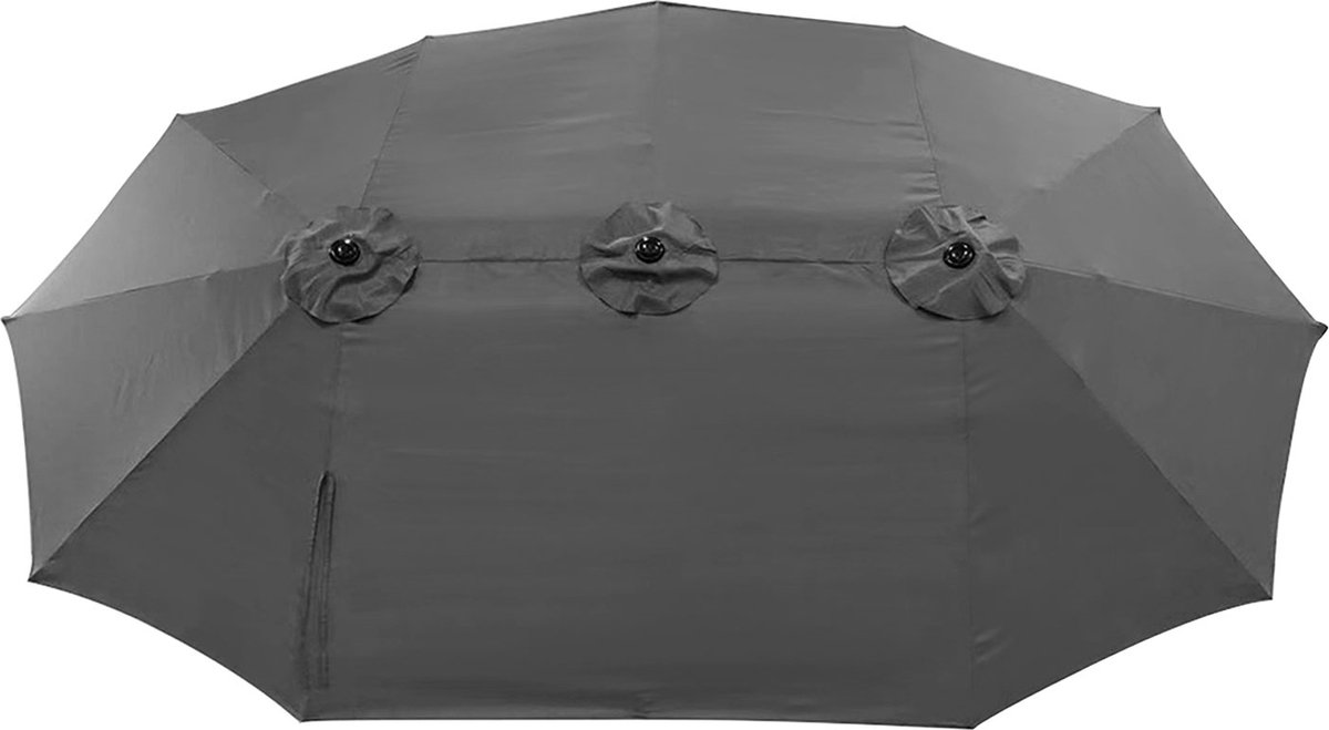 Dubbele paraplu 27x46m LINAI grijs