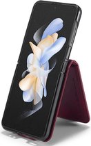Geschikt voor LC.IMEEKE Samsung Galaxy Z Flip 5 Wallet Book Case Hoesje - Rood
