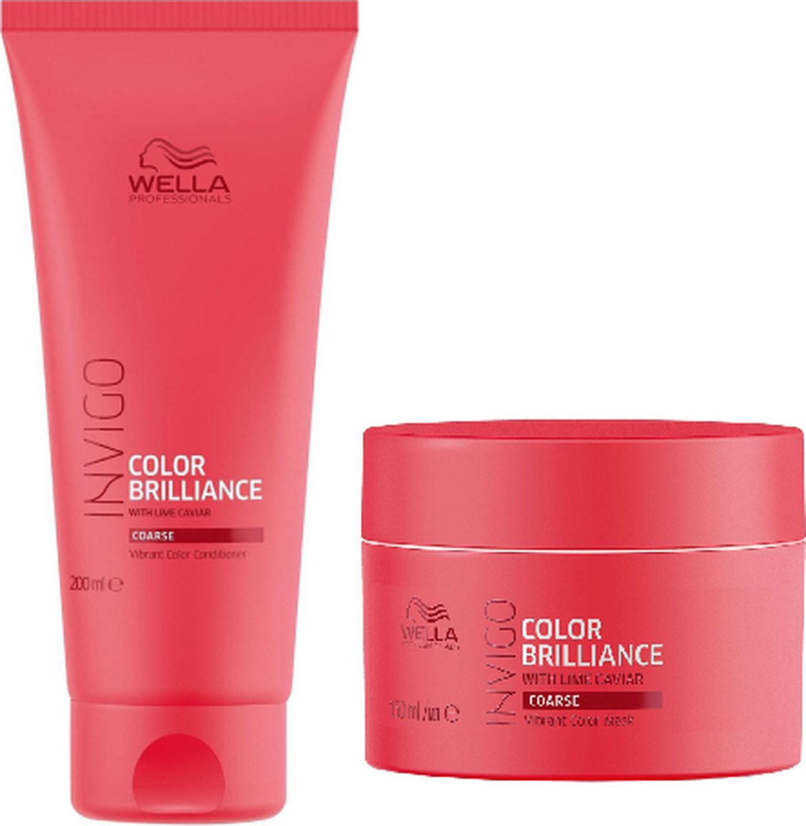 Wella Invigo - Color Brilliance - weerbarstig haar - Coarse - Masker + Conditioner - voordeelverpakking - 200ml + 150ml - Conditioner en masker voor ieder haartype
