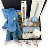 Luxe cadeau geboorte, kraamcadeau pakket, cadeau baby, cadeaubox geboorte, baby shower, gender reveal, geschenk geboorte - Speelse momenten collectie - blauw