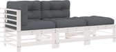 vidaXL-3-delige-Loungeset-met-kussens-massief-hout-wit