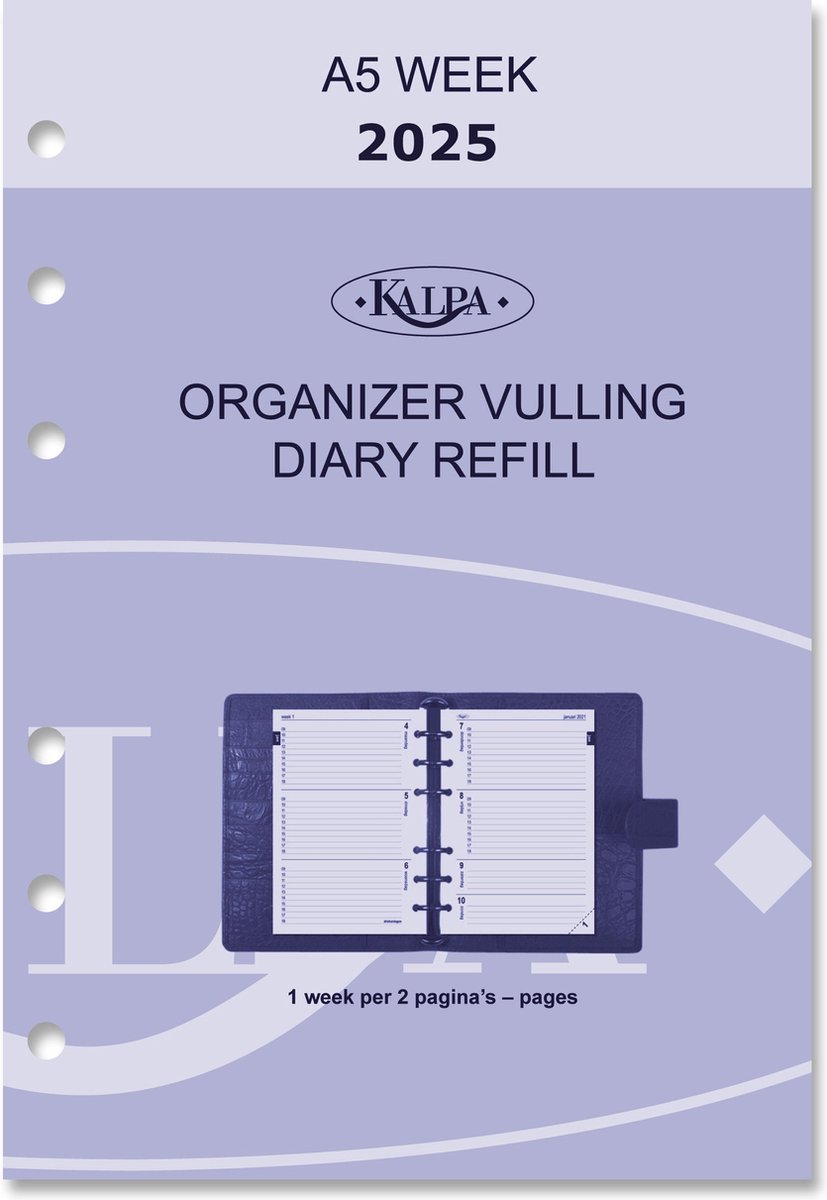 Kalpa 6207-25 210 x 144 mm A5 Agenda Organizer Refills NL EN op Prijzenvolger.com