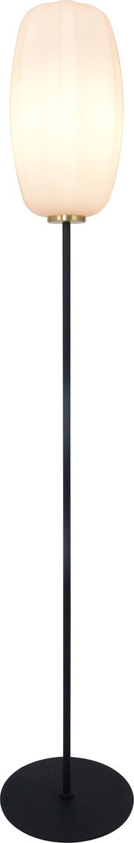 Staande lamp met wit glas - Karsten