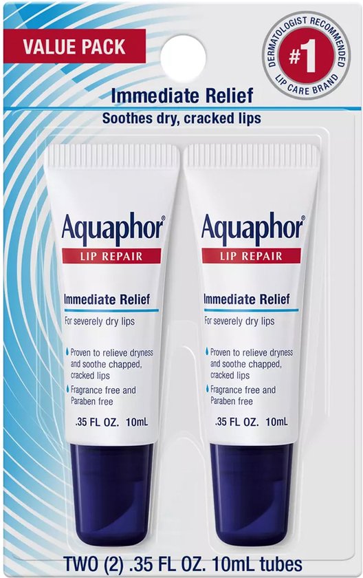 Aquaphor Immediate Relief Lip Repair Balm 2 stuks bol