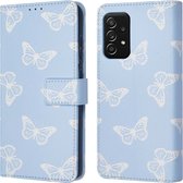 Coque Samsung Galaxy A52 (5G) / A52s / A52 (4G) avec Porte-Cartes - iMoshion Design Bookcase smartphone - Blauw / Butterfly