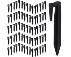 draadpennen robotmaaier set van 100 - voor begrenzingsdraad tot 4 mm - kunststof - zwart