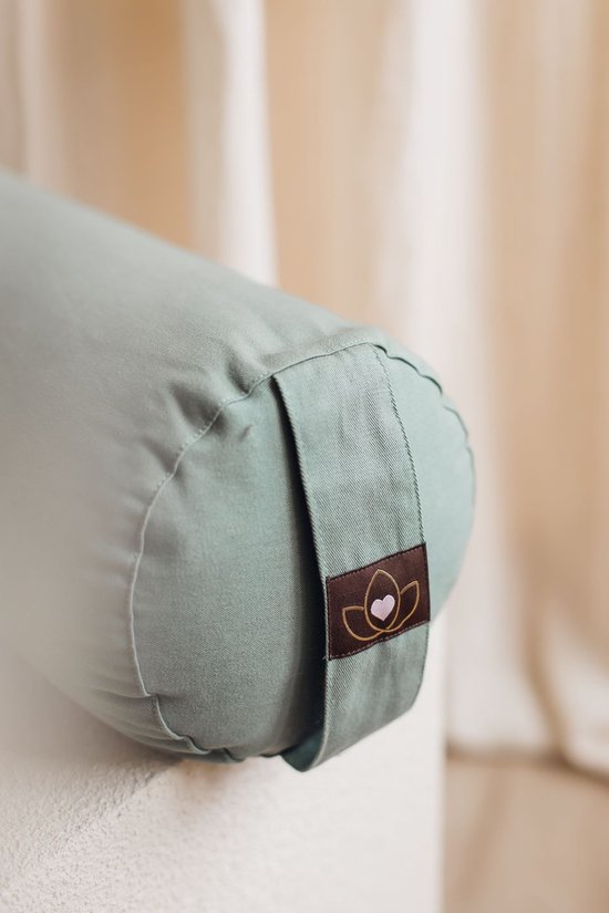 Yoga bolster eco asgroen rond - Lotus van Lotus — afbeelding 3