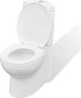 vidaXL - Toilet - hoekmodel - keramisch - wit